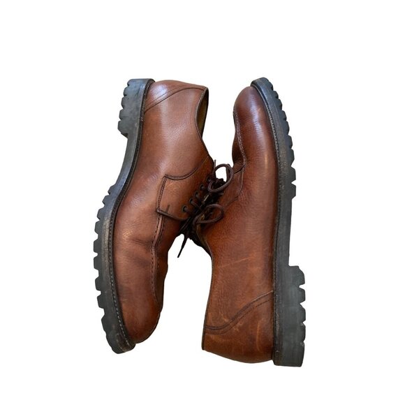 EVERGREEN FOOTWEAR MEN'S BROWN LEATHER DERBY LACE-UP SHOES SZ 10.5 - Picture 6 of 8